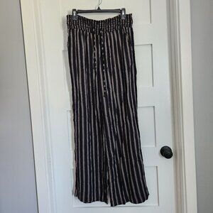 High Rise Wide Leg Striped Pant - Large - NWT
